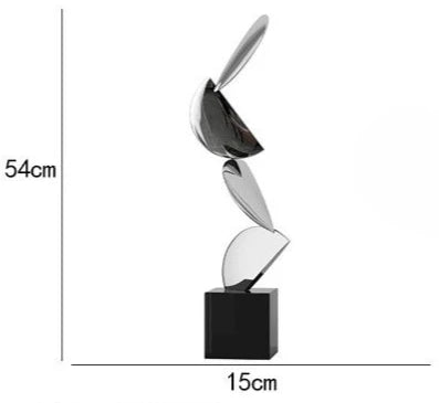 Modern Simple Living Room Sculptures Geometric Abstraction Stainless Steel Entrance Hall Bedroom Statues Home Decorations