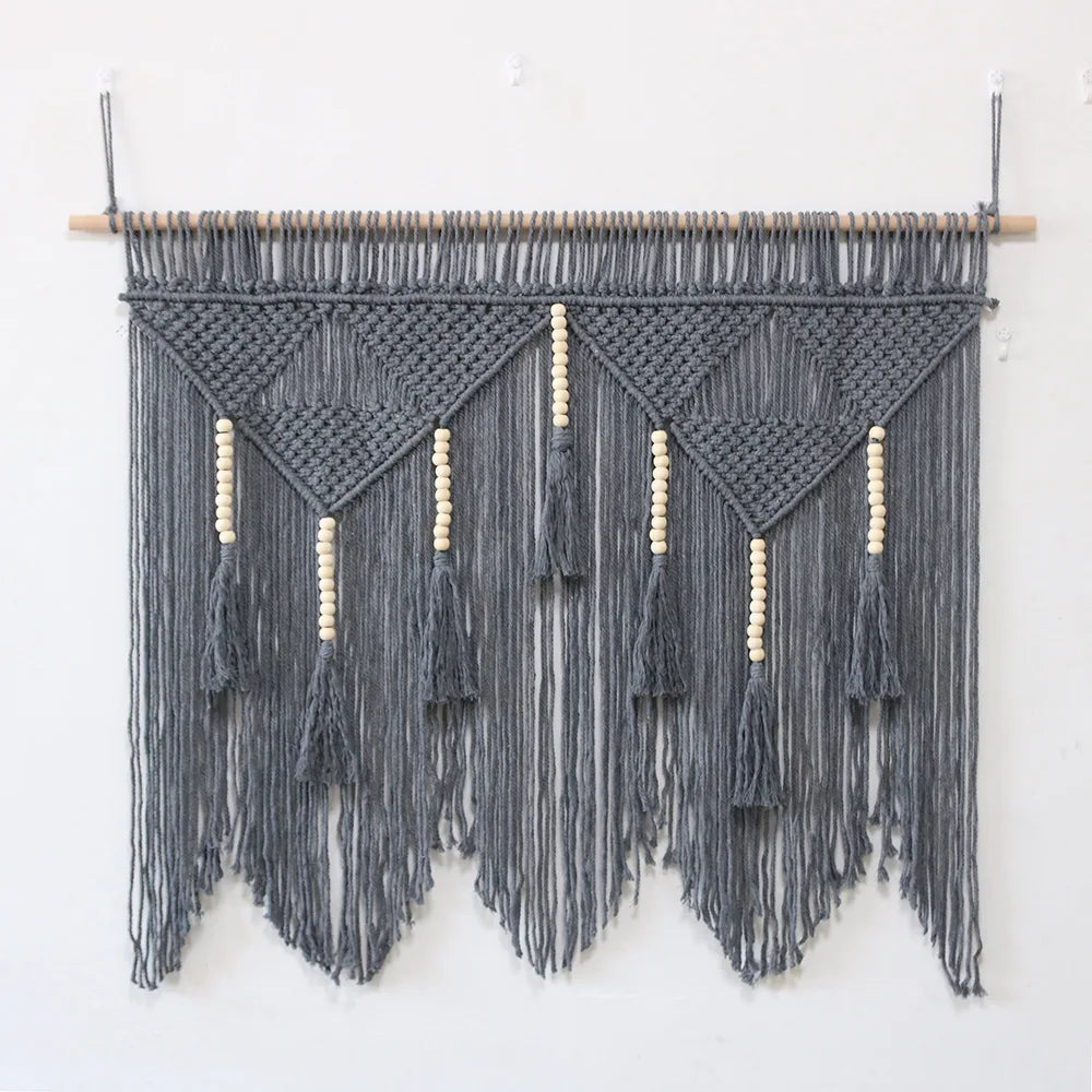 Boho Room Decor Hand Woven Tapestry Macrame Wall Decoration Tapestry Pendant Minimalist Homestay Background Wall Tapestries
