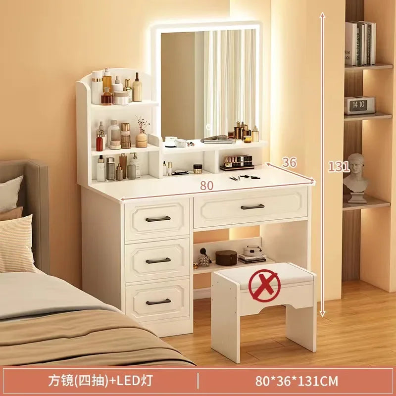 Makeup Lacquer Dressing Table Drawer Box Mirrors Dressing Table Cabinets Living Room Penteadeira Bedroom Toiletries Furniture