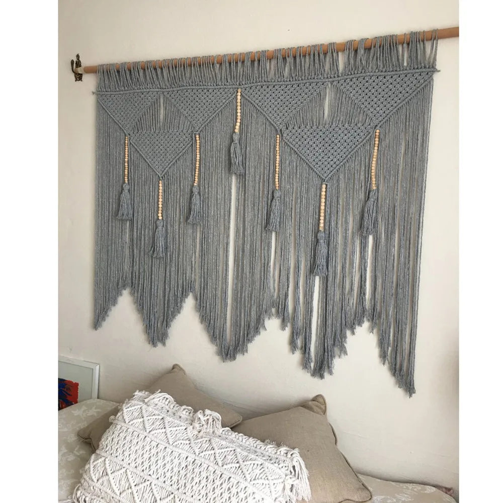 Boho Room Decor Hand Woven Tapestry Macrame Wall Decoration Tapestry Pendant Minimalist Homestay Background Wall Tapestries