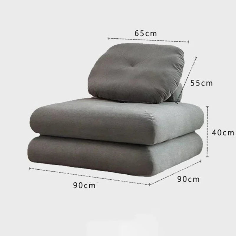 Modern Living Room Sofas Plagable Sofa Bed Comfortable 2- Modes Single Lazy Sofa for Bedroom Puffs Chaise Lounge Home Furniture