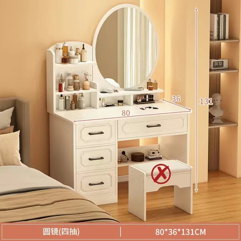 Makeup Lacquer Dressing Table Drawer Box Mirrors Dressing Table Cabinets Living Room Penteadeira Bedroom Toiletries Furniture