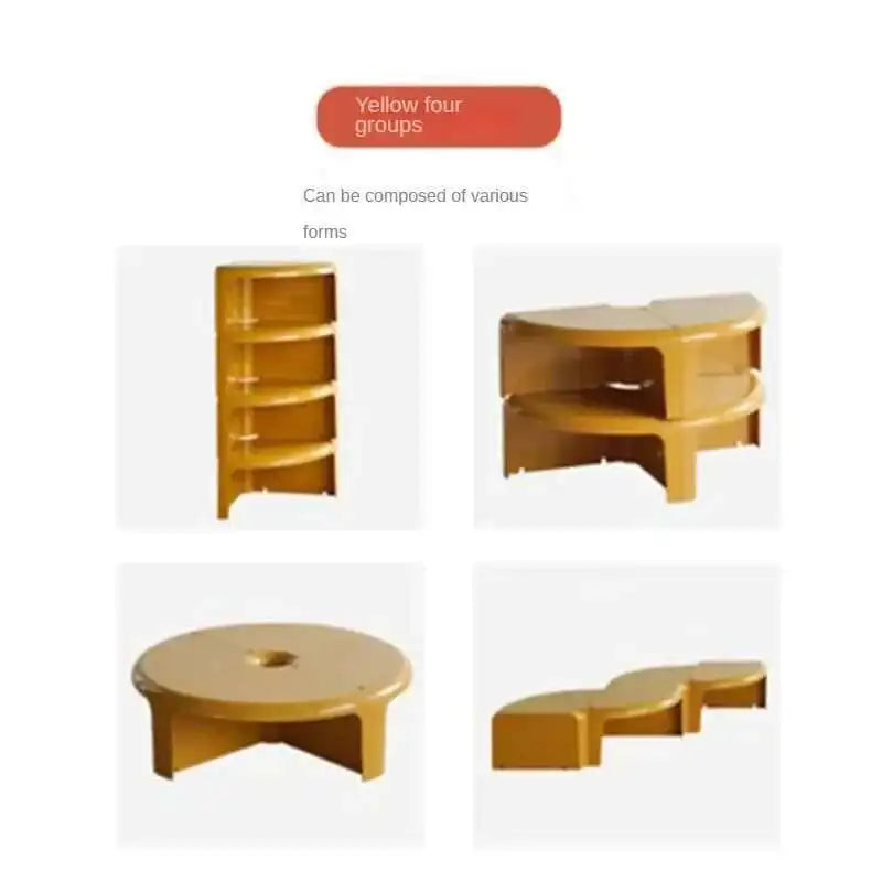 Nordic Round Color Side Table Creative ABS Plastic Coffee Tables Designer Living Room Furniture Modern Home Storage Corner Table