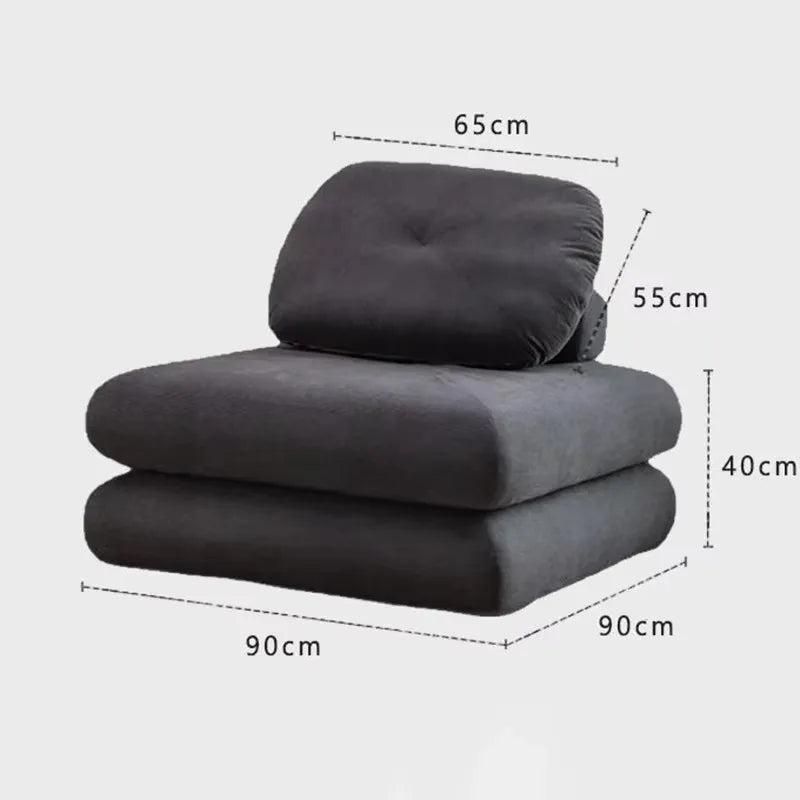 Modern Living Room Sofas Plagable Sofa Bed Comfortable 2- Modes Single Lazy Sofa for Bedroom Puffs Chaise Lounge Home Furniture