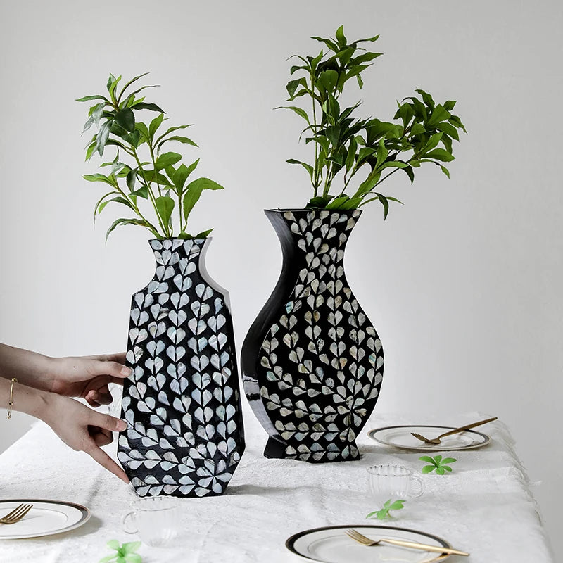 Luxury Vases Flower Arrangement Aesthetic Centerpiece Vases Dining Table Modern Flower Bottles Living Room Home Decoration