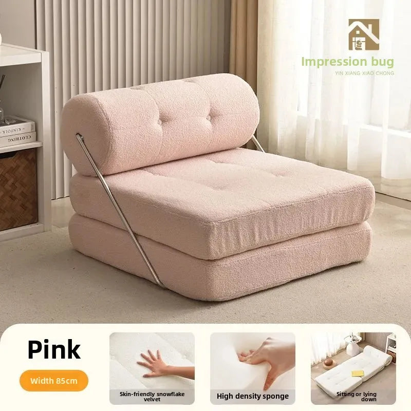 Folding Leather Sofa Living Rooms Bedroom Sun Lounger Luxury Single Sofas Bed Tatami Tiny Home Modern Comfortable Furniture