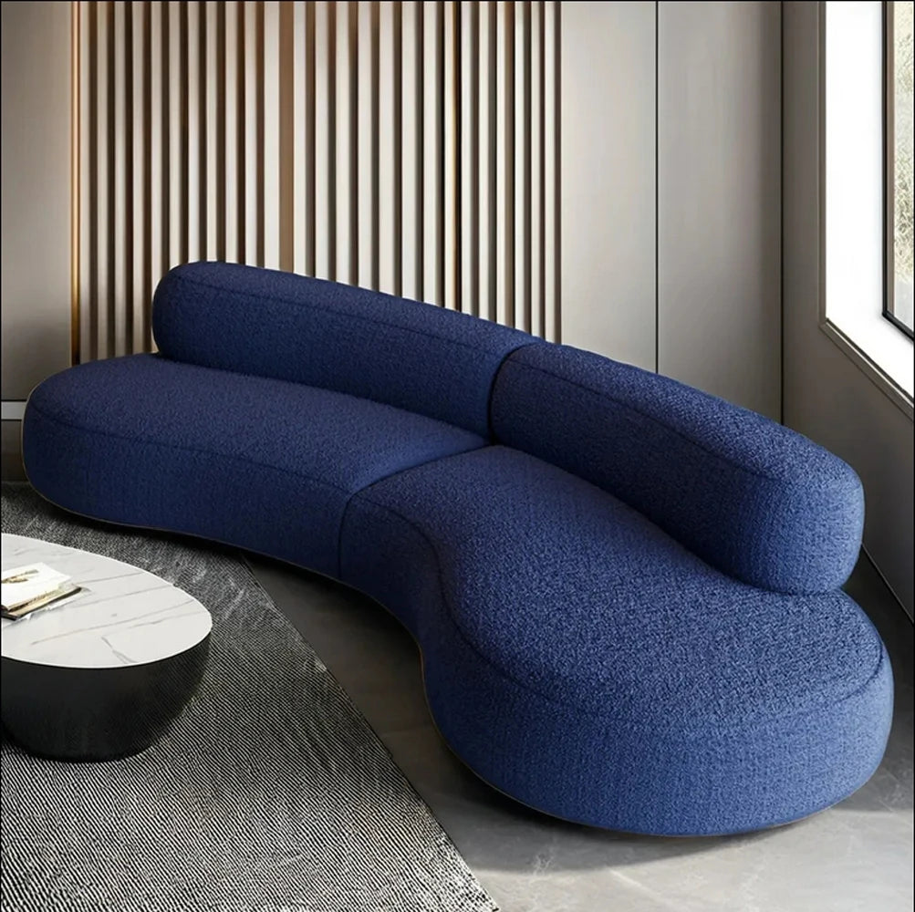 Modern Sofa Living Room Modular Section Corner Fabric Velvet Cloud Convertible 3 Seat Sofa