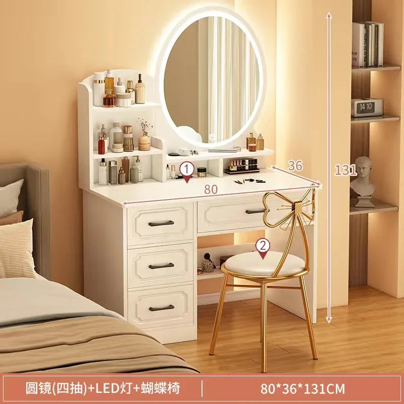 Makeup Lacquer Dressing Table Drawer Box Mirrors Dressing Table Cabinets Living Room Penteadeira Bedroom Toiletries Furniture