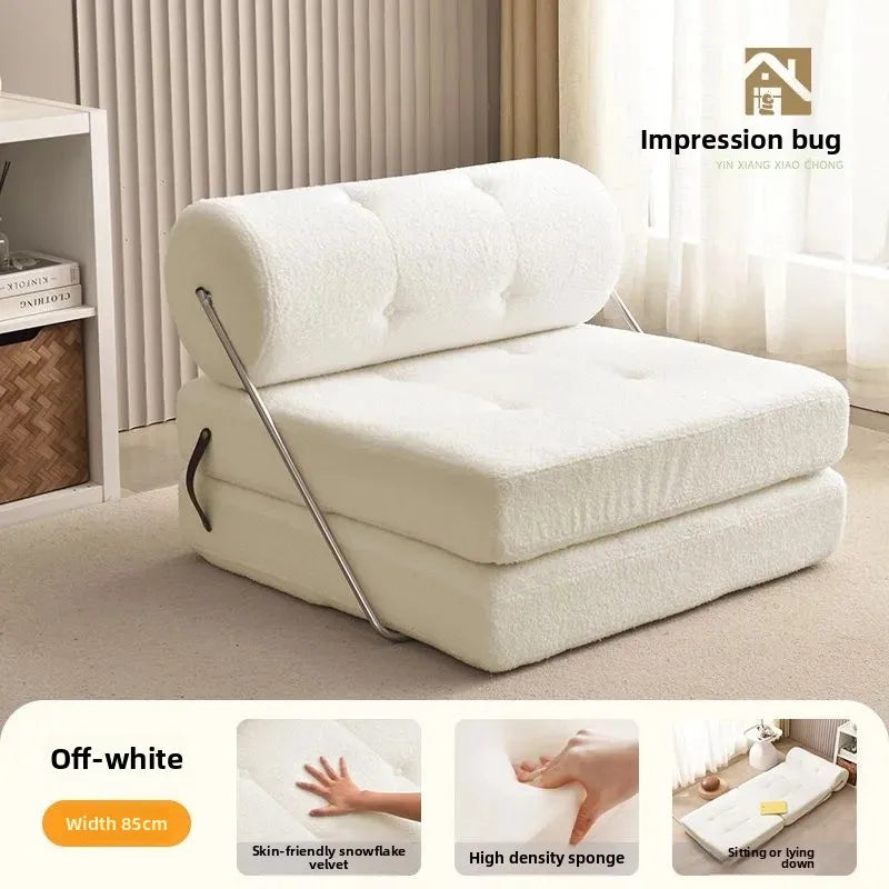 Folding Leather Sofa Living Rooms Bedroom Sun Lounger Luxury Single Sofas Bed Tatami Tiny Home Modern Comfortable Furniture