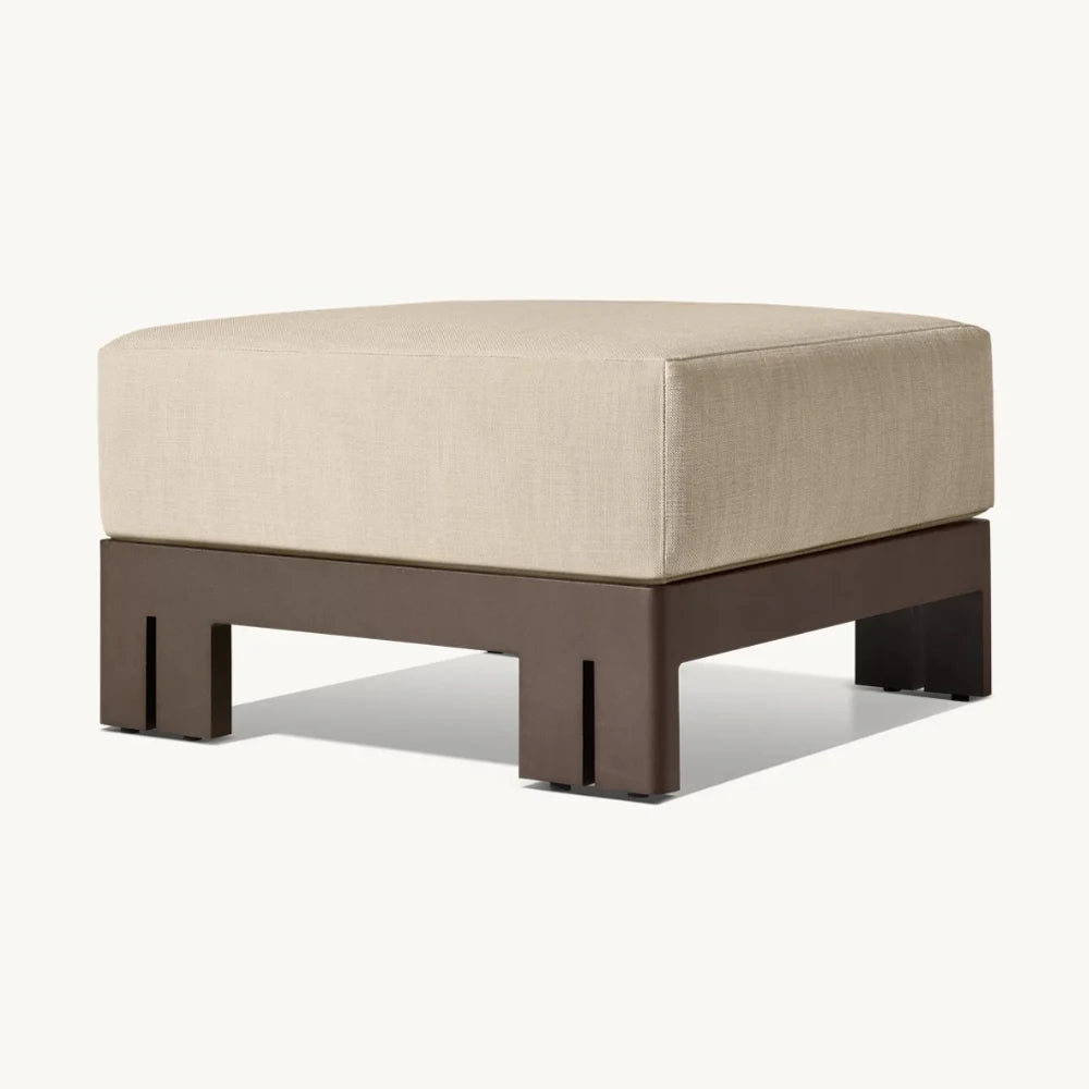 Outdoor Furniture Garden Aluminum Outdoor Sofa Living Single Sofa and Ottoman Set