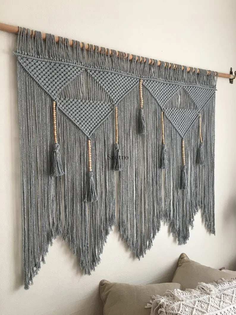 Boho Room Decor Hand Woven Tapestry Macrame Wall Decoration Tapestry Pendant Minimalist Homestay Background Wall Tapestries