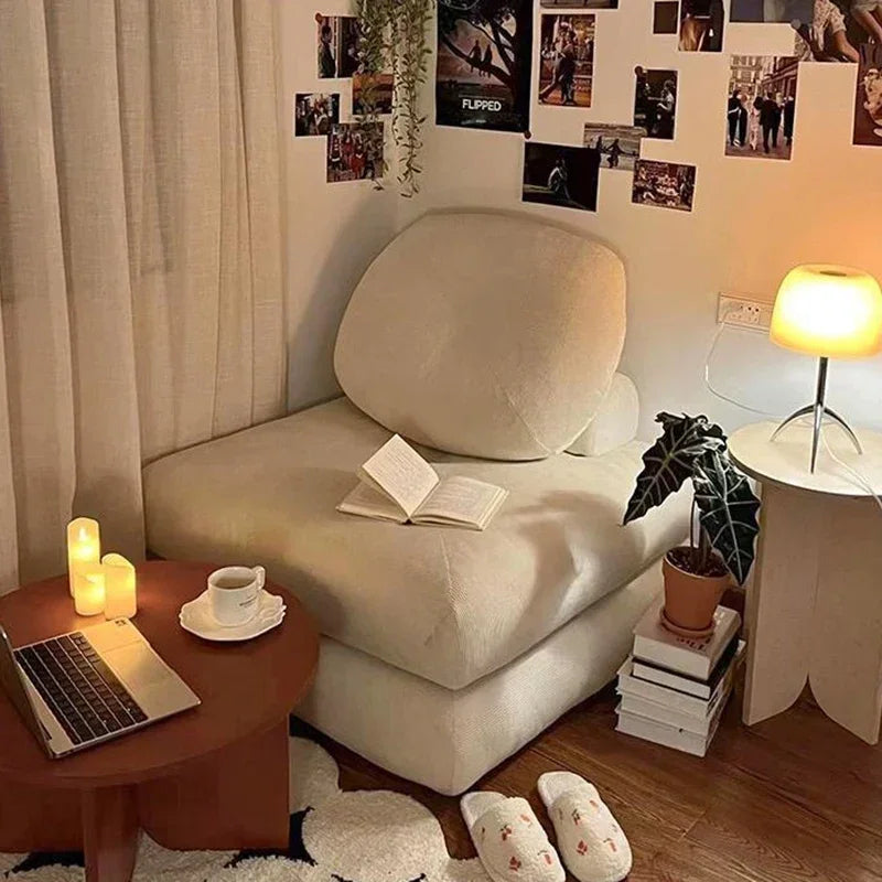 Modern Living Room Sofas Plagable Sofa Bed Comfortable 2- Modes Single Lazy Sofa for Bedroom Puffs Chaise Lounge Home Furniture