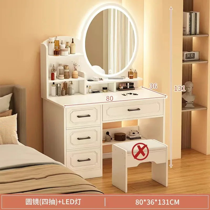 Makeup Lacquer Dressing Table Drawer Box Mirrors Dressing Table Cabinets Living Room Penteadeira Bedroom Toiletries Furniture