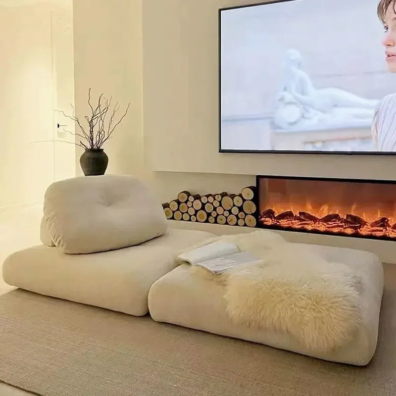 Modern Living Room Sofas Plagable Sofa Bed Comfortable 2- Modes Single Lazy Sofa for Bedroom Puffs Chaise Lounge Home Furniture