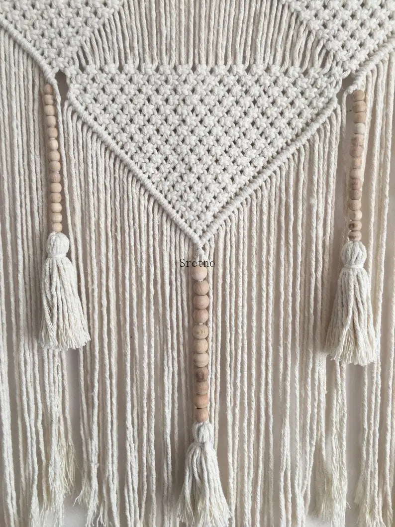 Boho Room Decor Hand Woven Tapestry Macrame Wall Decoration Tapestry Pendant Minimalist Homestay Background Wall Tapestries