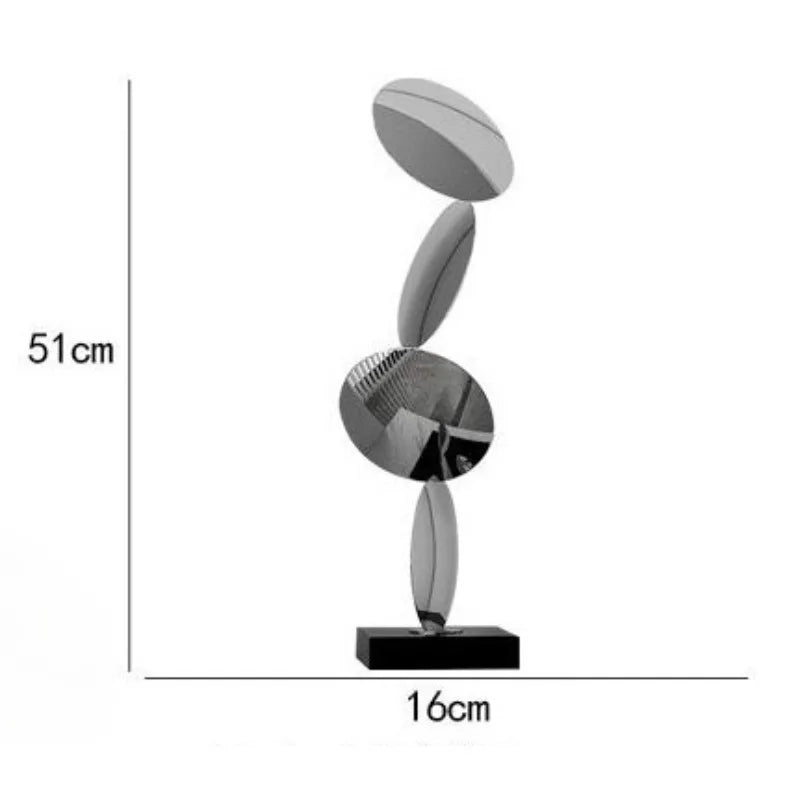 Modern Simple Living Room Sculptures Geometric Abstraction Stainless Steel Entrance Hall Bedroom Statues Home Decorations