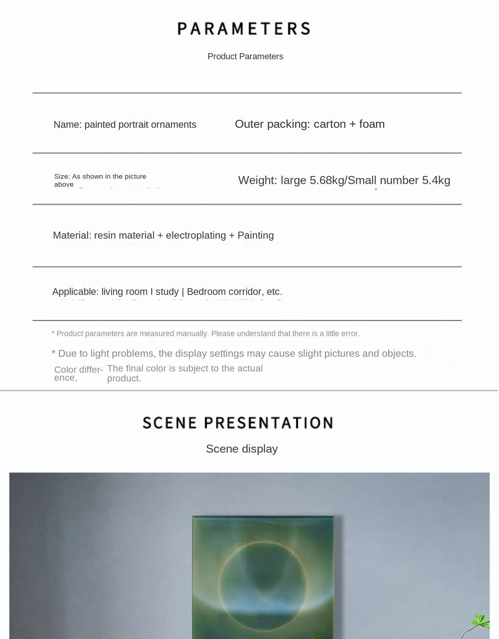 Decorati Statue Home Decor Creative Half Body Abstract Goddess Electroplated Painted Portrait Ornaments in Living Room Sculpture