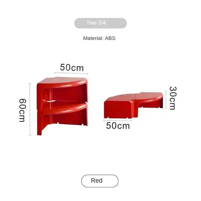 Nordic Round Color Side Table Creative ABS Plastic Coffee Tables Designer Living Room Furniture Modern Home Storage Corner Table