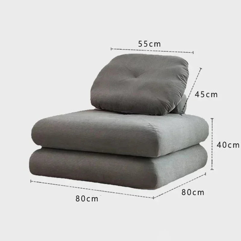 Modern Living Room Sofas Plagable Sofa Bed Comfortable 2- Modes Single Lazy Sofa for Bedroom Puffs Chaise Lounge Home Furniture