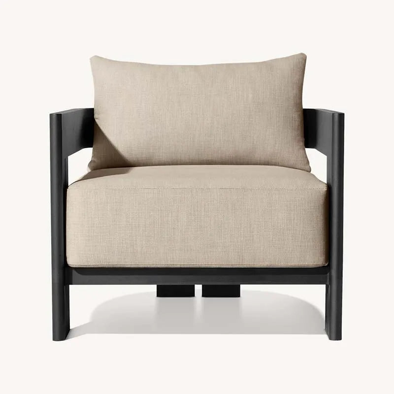 Outdoor Furniture Garden Aluminum Outdoor Sofa Living Single Sofa and Ottoman Set