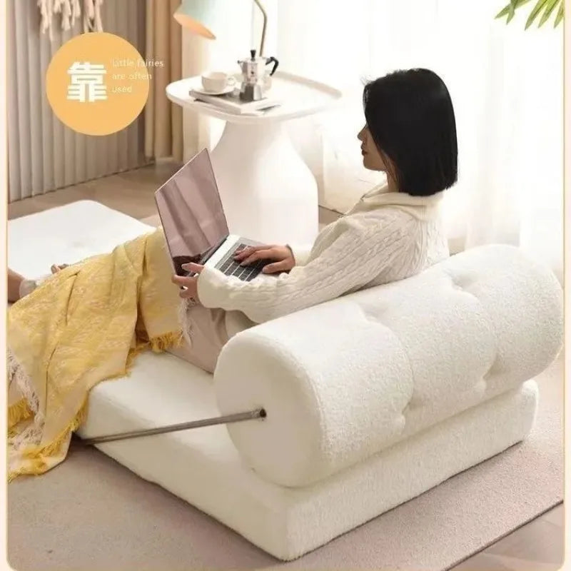 Folding Leather Sofa Living Rooms Bedroom Sun Lounger Luxury Single Sofas Bed Tatami Tiny Home Modern Comfortable Furniture