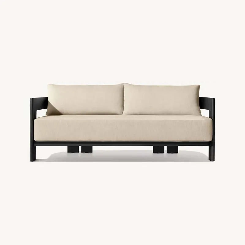 Outdoor Furniture Garden Aluminum Outdoor Sofa Living Single Sofa and Ottoman Set